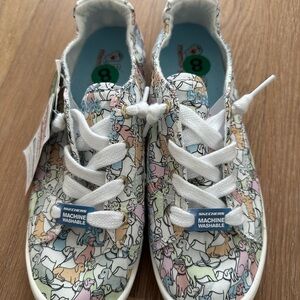 Bobs Skechers Dog Print Sneakers NWT